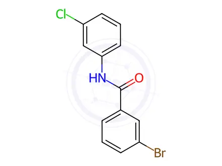 Chemical structure of Benzamide, 3-bromo-N-(3-chlorophenyl)-