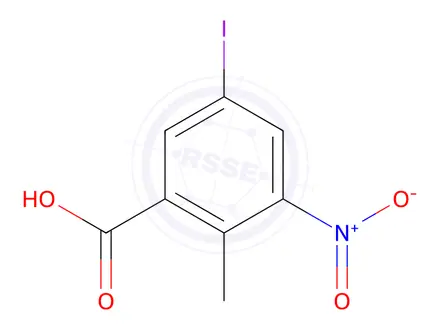 Chemical structure of 5-Iodo-2-methyl-3-nitrobenzoic acid