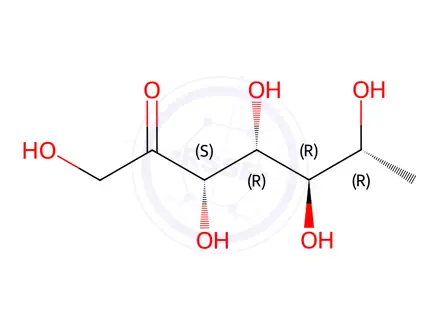 Chemical structure of 7-deoxy-D-altro-2-heptulose