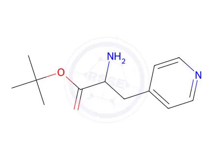Chemical structure of tert-butyl 2-amino-3-(pyridin-4-yl)propanoate