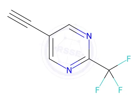 Chemical structure of 5-Ethynyl-2-(trifluoromethyl)pyrimidine