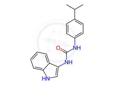 Chemical structure of 1-(1H-Indol-3-yl)-3-(4-isopropylphenyl)urea
