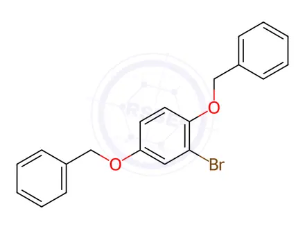Chemical structure of Benzene, 2-bromo-1,4-bis(phenylmethoxy)-