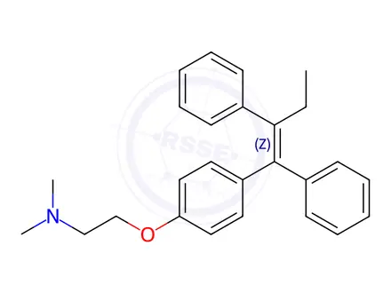 Chemical structure of Tamoxifen
