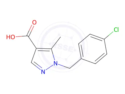 Chemical structure of 1-(4-Chlorobenzyl)-5-methyl-1H-pyrazole-4-carboxylic acid
