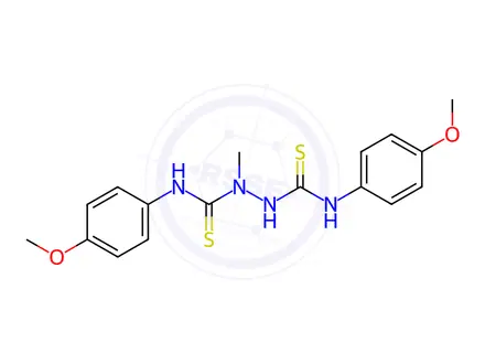Chemical structure of N1,N2-Bis(4-methoxyphenyl)-1-methylhydrazine-1,2-bis(carbothioamide)
