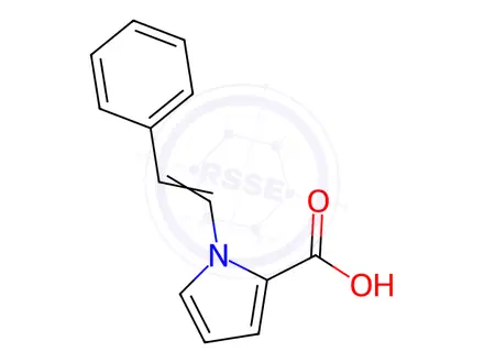 Chemical structure of 1-[(E)-2-Phenylethenyl]-1H-pyrrole-2-carboxylic acid