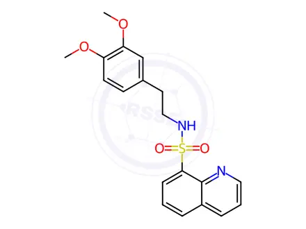 Chemical structure of N-(3,4-dimethoxyphenethyl)quinoline-8-sulfonamide
