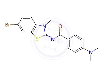Chemical structure of N-(6-Bromo-3-methylbenzo[d]thiazol-2(3H)-ylidene)-4-(dimethylamino)benzamide