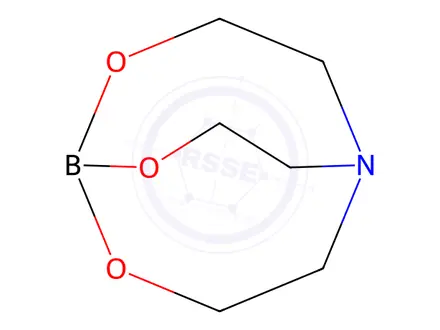 Chemical structure of Ethanol, 2,2',2''-nitrilotri-, cyclic ester with boric acid (H3BO3) (1:1) (8CI)