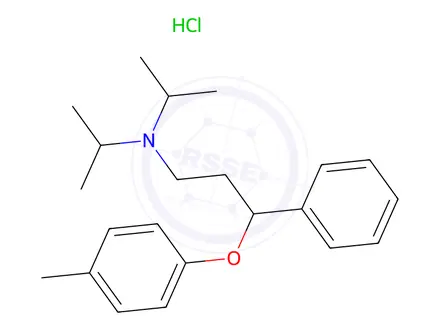 Chemical structure of N,N-Bis(1-methylethyl)-gamma-(4-methylphenoxy)benzenepropanamine Hydrochloride