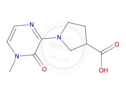 Chemical structure of 1-(4-Methyl-3-oxo-3,4-dihydropyrazin-2-yl)pyrrolidine-3-carboxylic Acid