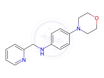 Chemical structure of 4-(morpholin-4-yl)-N-(pyridin-2-ylmethyl)aniline