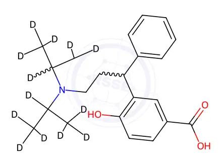 Chemical structure of rac 5-Carboxy Tolterodine-d14
