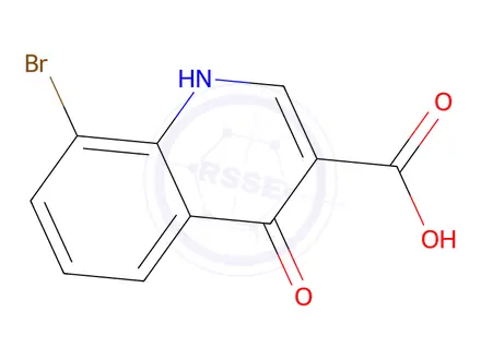 Chemical structure of 8-Bromo-4-oxo-1,4-dihydroquinoline-3-carboxylic Acid