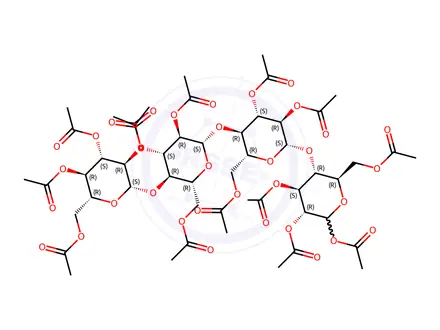 Chemical structure of (3S,4R,5S,6S)-6-(Acetoxymethyl)-5-(((2S,3S,4R,5S,6S)-3,4-diacetoxy-6-(acetoxymethyl)-5-(((2R,3S,4R,5S,6S)-3,4-diacetoxy-6-(acetoxymethyl)-5-(((2R,3S,4R,5S,6S)-3,4,5-triacetoxy-6-(acetoxymethyl)tetrahydro-2H-pyran-2-yl)oxy)tetrahydro-2H-pyran-2-yl)oxy)tetr