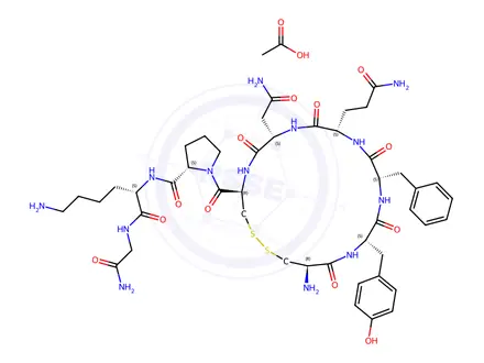 Chemical structure of Lysipressin acetate