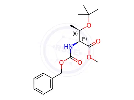 Chemical structure of N-Cbz-O-tert-butyl-L-threonine methyl ester