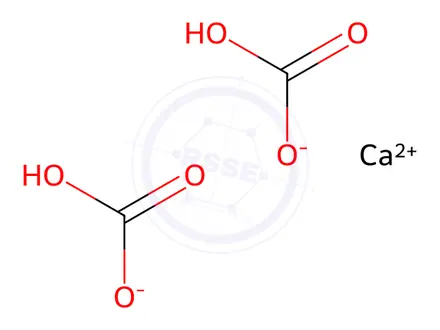Chemical structure of calcium bicarbonate