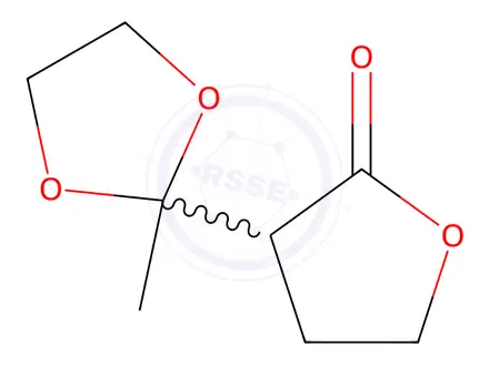 Chemical structure of 3-(2-METHYL-1,3-DIOXOLAN-2-YL)TETRAHYDROFURAN-2-ONE
