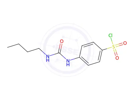 Chemical structure of 4-(3-Butylureido)benzene-1-sulfonyl chloride