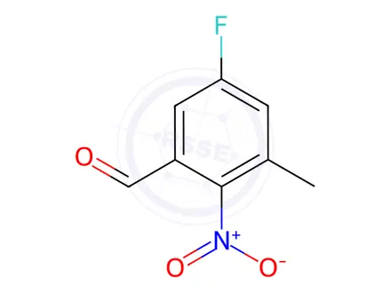 Chemical structure of 5-Fluoro-3-methyl-2-nitro-benzaldehyde