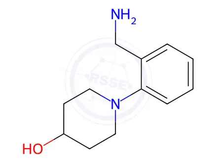 Chemical structure of 1-(2-(Aminomethyl)phenyl)piperidin-4-ol