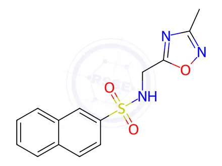 Chemical structure of N-((3-Methyl-1,2,4-oxadiazol-5-yl)methyl)naphthalene-2-sulfonamide