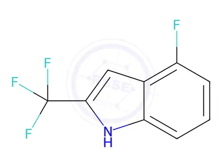 Chemical structure of 4-Fluoro-2-(trifluoromethyl)-1H-indole