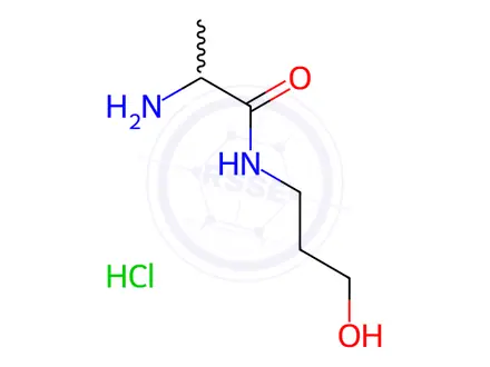 Chemical structure of 2-Amino-N-(3-hydroxypropyl)propanamidehydrochloride