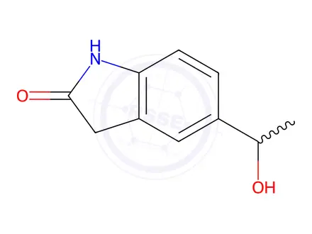 Chemical structure of 5-(1-hydroxyethyl)-2,3-dihydro-1H-indol-2-one