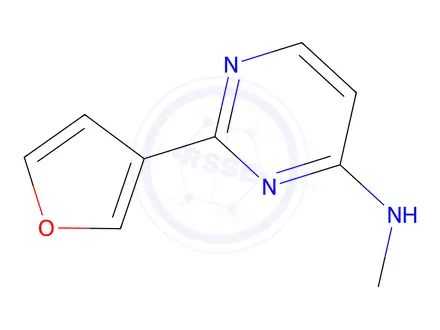 Chemical structure of 2-(Furan-3-yl)-n-methylpyrimidin-4-amine
