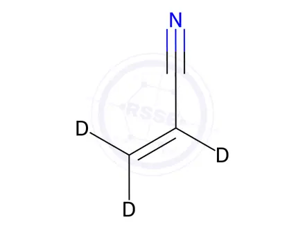 Chemical structure of Acrylonitrile-d3