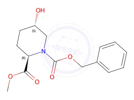 Chemical structure of 5-Hydroxy-piperidine-1,2-dicarboxylic acid 1-benzyl ester2-methylester