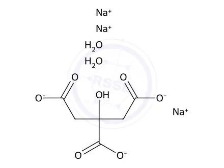 Chemical structure of Sodium Citrate Dihydrate