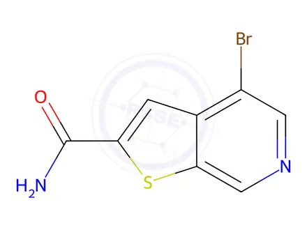 Chemical structure of 4-BROMOTHIENO[2,3-C]PYRIDINE-2-CARBOXAMIDE