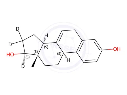 Chemical structure of 17-β-Dihydro Equilin-16,16,17 D3