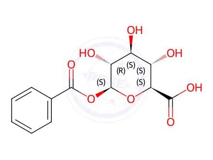 Chemical structure of Benzoic Acid Acyl-b-D-glucuronide