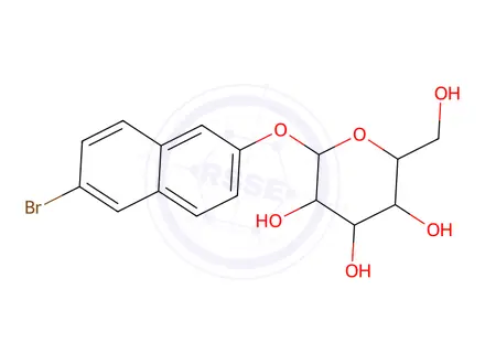 Chemical structure of (2R,3S,4S,5S,6R)-2-((6-bromonaphthalen-1-yl)oxy)-6-(hydroxymethyl)tetrahydro-2H-pyran-3,4,5-triol