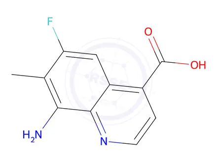 Chemical structure of 8-Amino-6-fluoro-7-methylquinoline-4-carboxylic acid