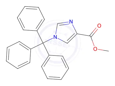 Chemical structure of Methyl 1-trityl-1H-imidazole-4-carboxylate