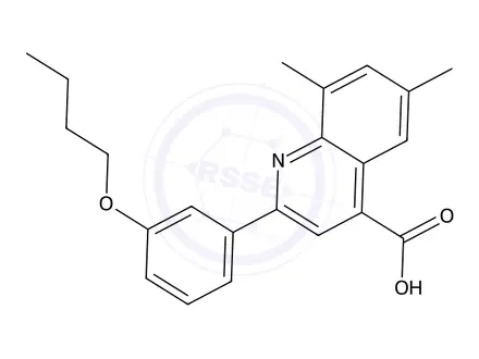 Chemical structure of 2-(3-Butoxyphenyl)-6,8-dimethylquinoline-4-carboxylic acid