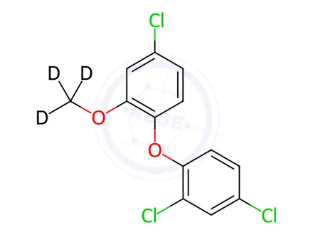 Chemical structure of Triclosan methyl-[D3]