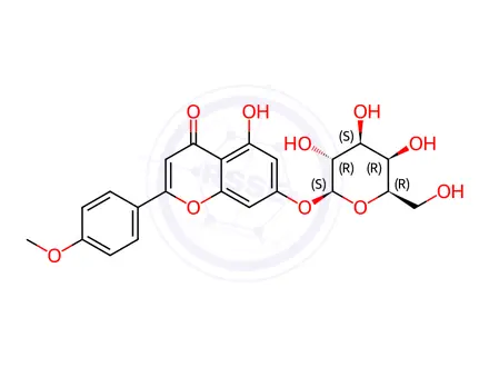 Chemical structure of Acacetin-7-O-Beta-D-Galactopyranoside