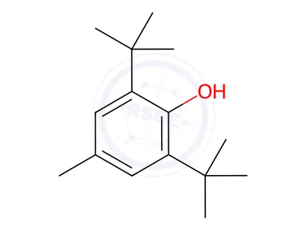 Chemical structure of 2,6-di-tert-butyl-4-methylphenol