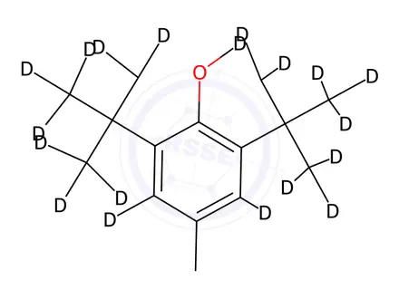 Chemical structure of 2,6-Di-tert-butyl-4-methylphenol-d21