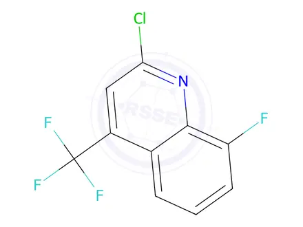 Chemical structure of 2-Chloro-8-fluoro-4-(trifluoromethyl)quinoline