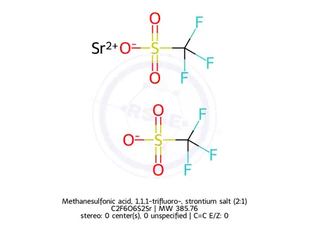 Chemical structure of Methanesulfonic acid, 1,1,1-trifluoro-, strontium salt (2:1)