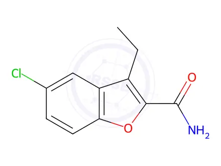 Chemical structure of 5-Chloro-3-ethylbenzofuran-2-carboxaMide