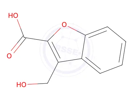 Chemical structure of 3-(hydroxymethyl)-1-benzofuran-2-carboxylic Acid